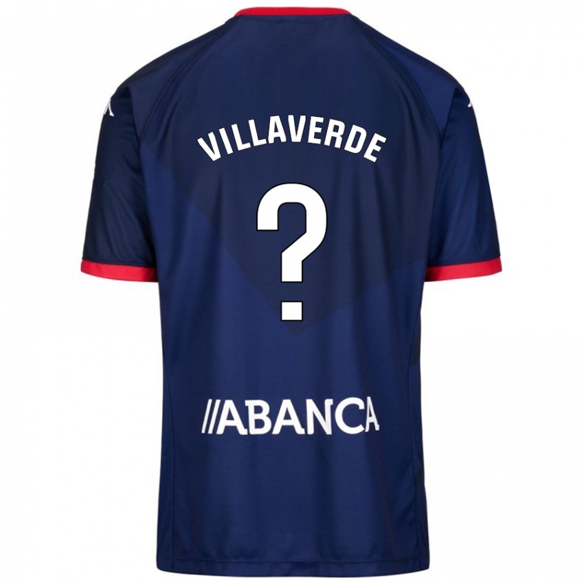 Enfant Maillot Hugo Villaverde #0 Bleu Marine Tenues Extérieur 2024/25 T-Shirt Suisse