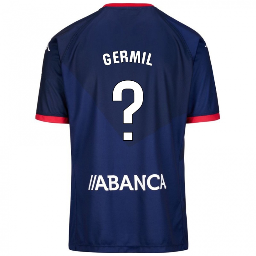 Enfant Maillot Darío Germil #0 Bleu Marine Tenues Extérieur 2024/25 T-Shirt Suisse