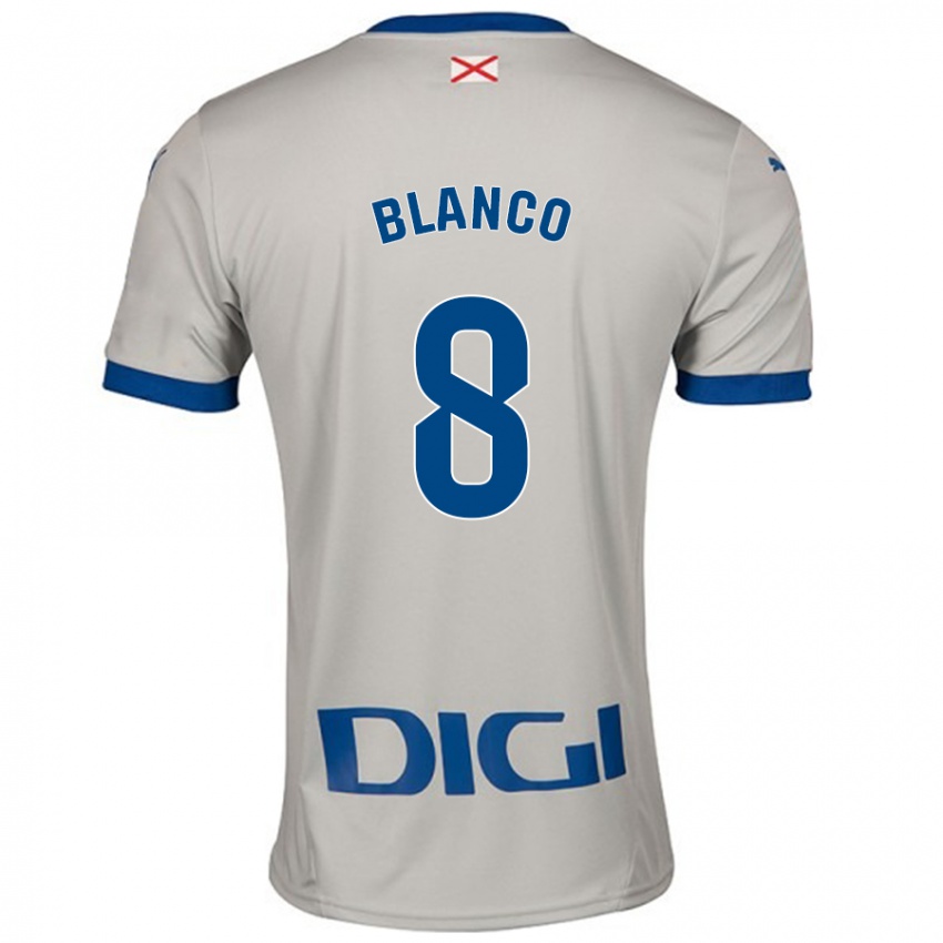 Enfant Maillot Antonio Blanco #8 Gris Clair Tenues Extérieur 2024/25 T-Shirt Suisse