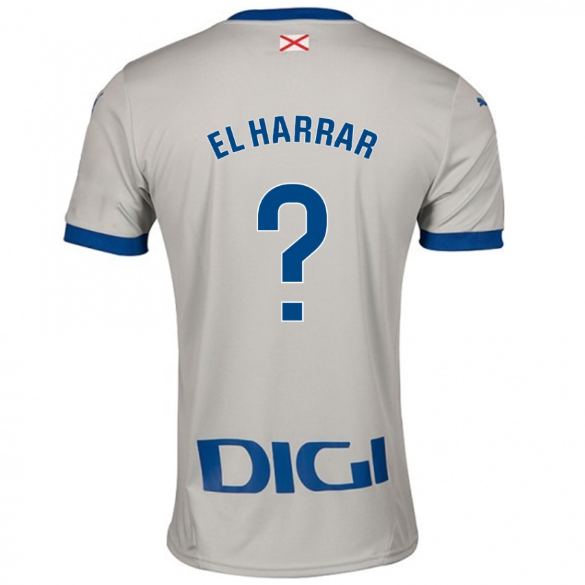 Enfant Maillot Mohamed El Harrar #0 Gris Clair Tenues Extérieur 2024/25 T-Shirt Suisse