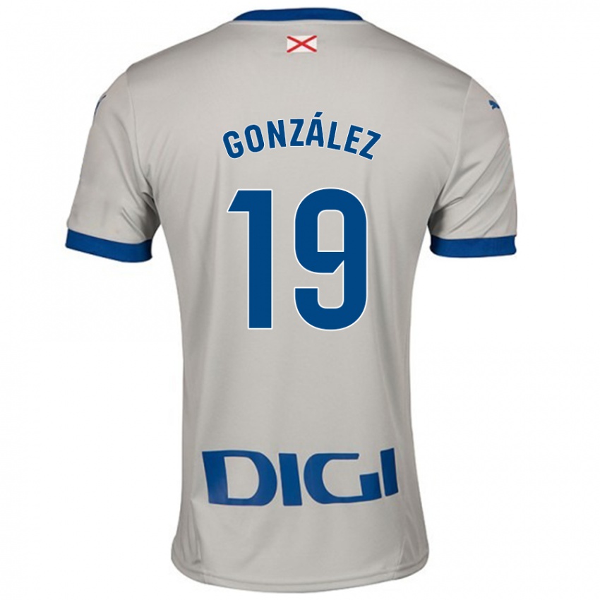 Enfant Maillot Aimar González #19 Gris Clair Tenues Extérieur 2024/25 T-Shirt Suisse