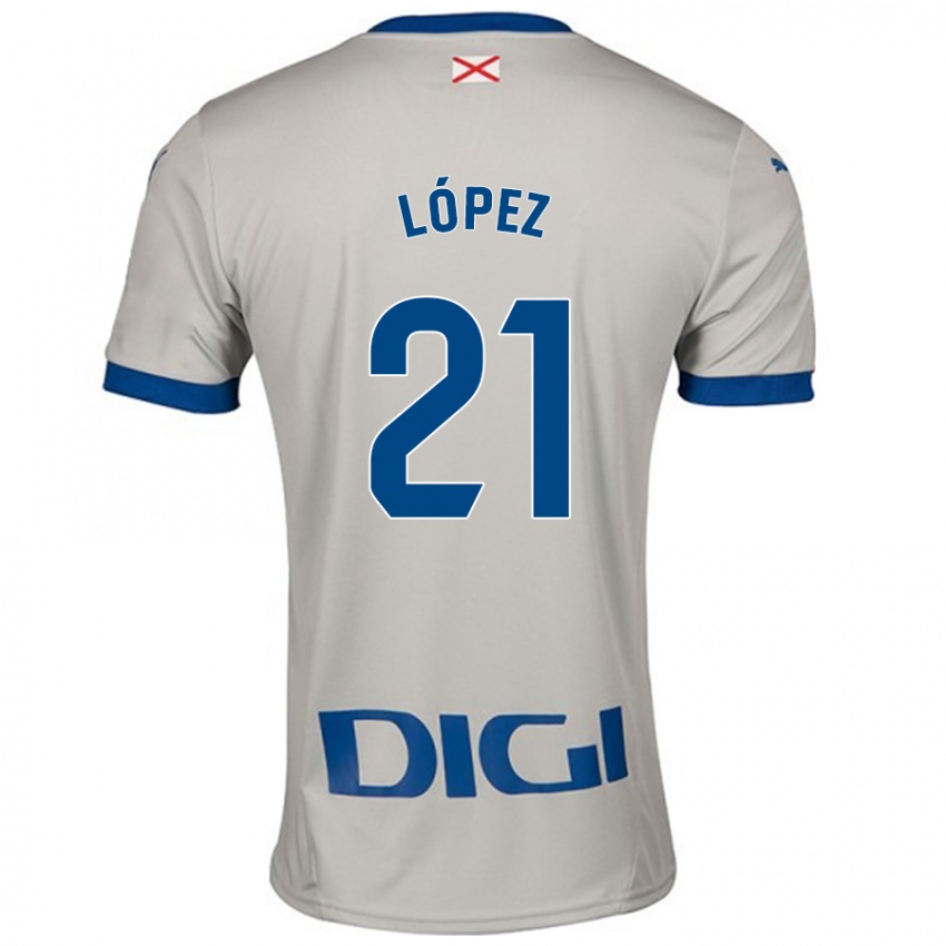 Enfant Maillot Juanma López #21 Gris Clair Tenues Extérieur 2024/25 T-Shirt Suisse