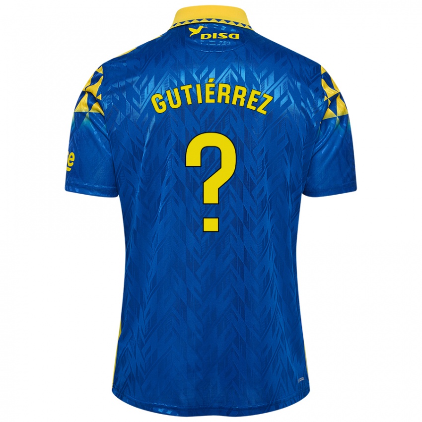 Kinder Marco Gutiérrez #0 Blau Gelb Auswärtstrikot Trikot 2024/25 T-Shirt Schweiz