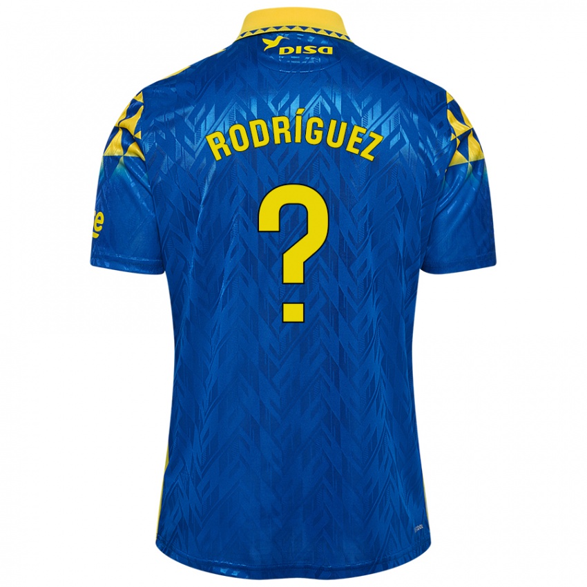 Kinder David Rodríguez #0 Blau Gelb Auswärtstrikot Trikot 2024/25 T-Shirt Schweiz