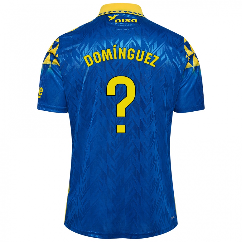 Kinder Carlos Domínguez #0 Blau Gelb Auswärtstrikot Trikot 2024/25 T-Shirt Schweiz