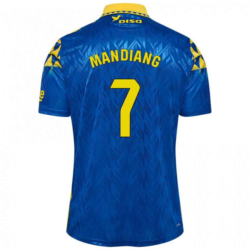 Kinder Saliou Mandiang #7 Blau Gelb Auswärtstrikot Trikot 2024/25 T-Shirt Schweiz