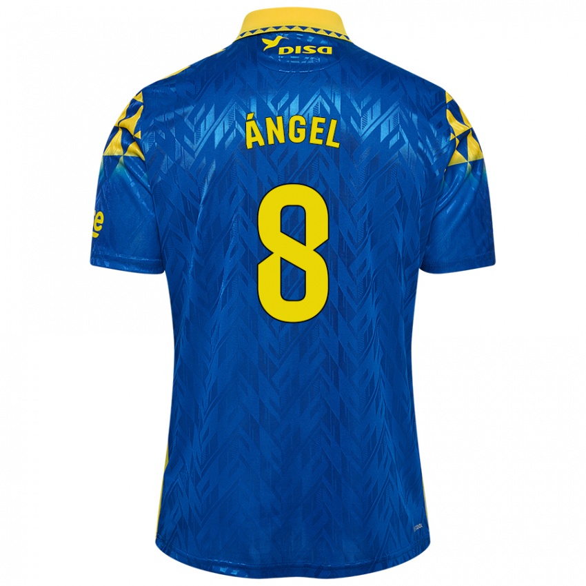 Kinder José Ángel #8 Blau Gelb Auswärtstrikot Trikot 2024/25 T-Shirt Schweiz