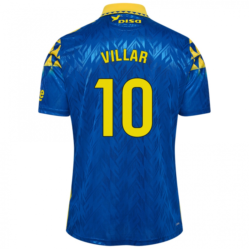 Kinder Andy Villar #10 Blau Gelb Auswärtstrikot Trikot 2024/25 T-Shirt Schweiz