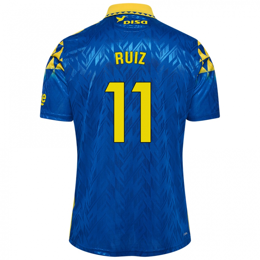 Kinder Sergio Ruiz #11 Blau Gelb Auswärtstrikot Trikot 2024/25 T-Shirt Schweiz