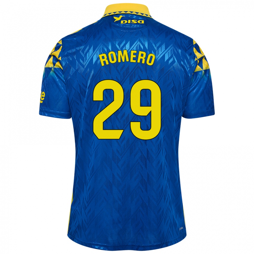 Kinder Elías Romero #29 Blau Gelb Auswärtstrikot Trikot 2024/25 T-Shirt Schweiz