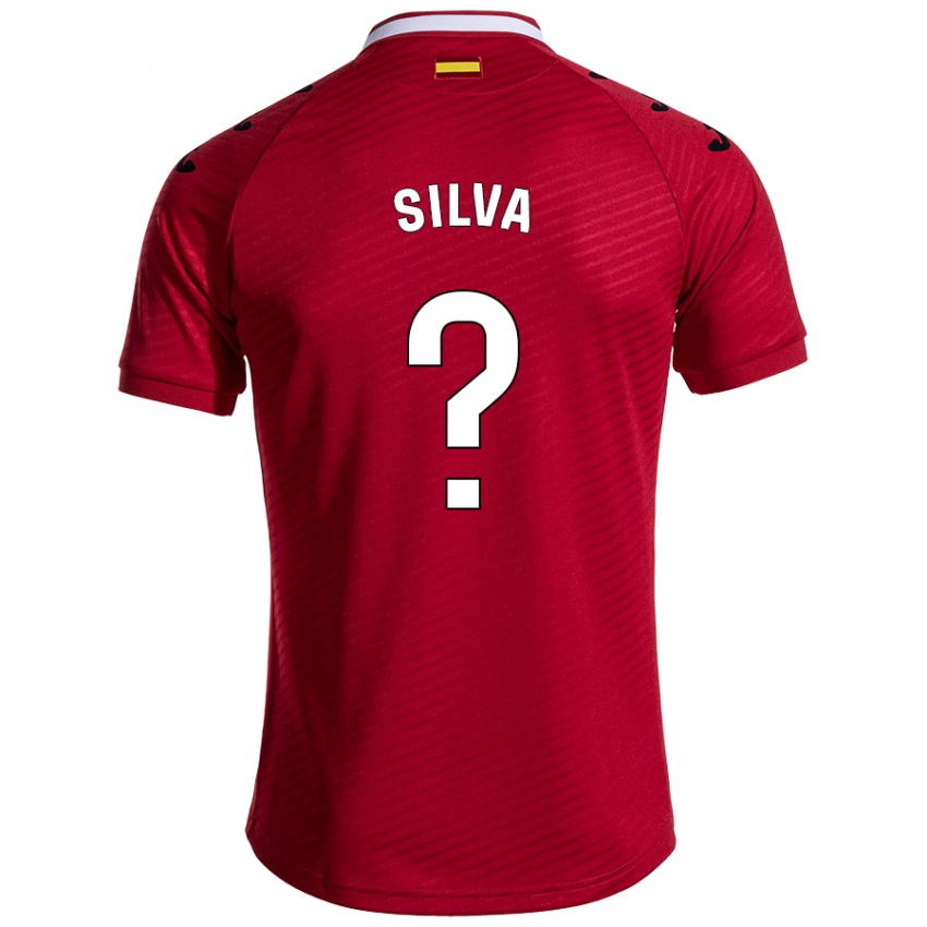 Kinder Jonathan Silva #0 Dunkelrot Auswärtstrikot Trikot 2024/25 T-Shirt Schweiz