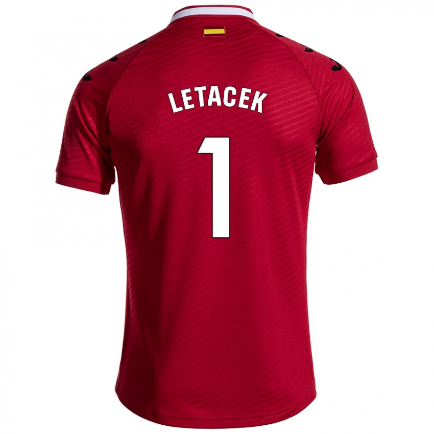 Kinder Jiri Letacek #1 Dunkelrot Auswärtstrikot Trikot 2024/25 T-Shirt Schweiz