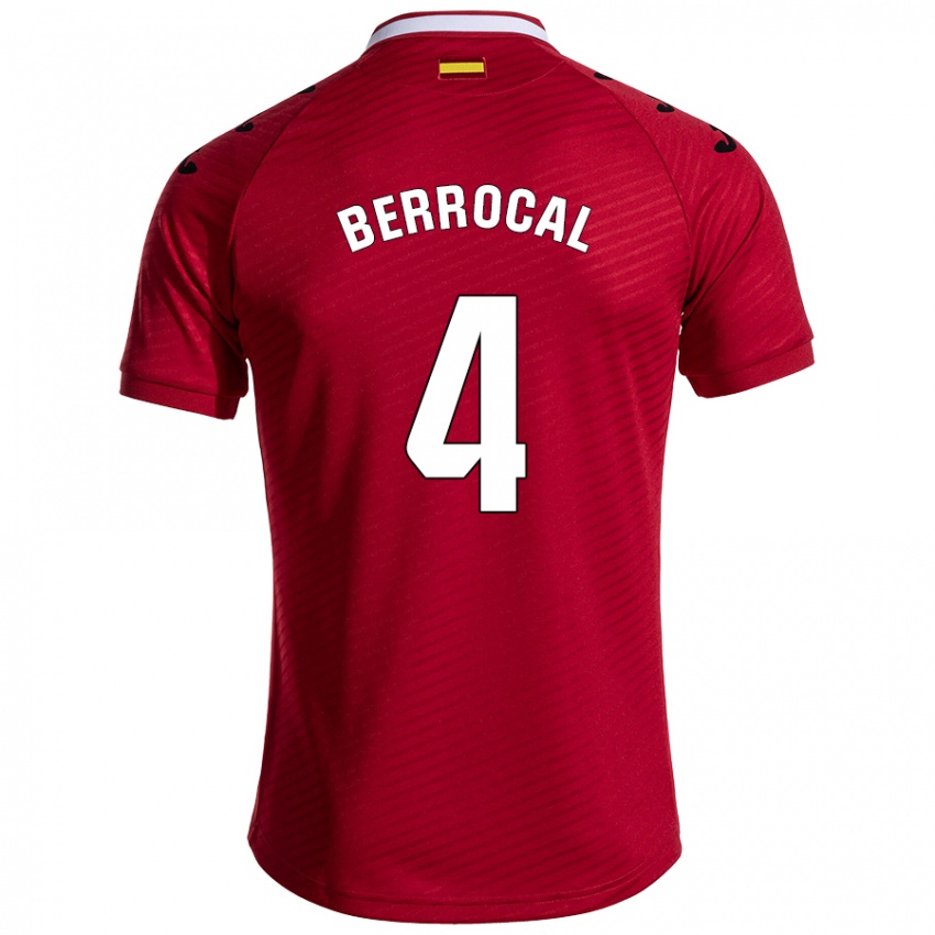 Kinder Juan Berrocal #4 Dunkelrot Auswärtstrikot Trikot 2024/25 T-Shirt Schweiz