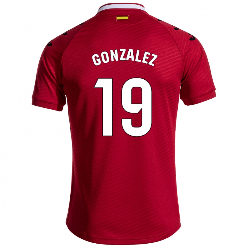 Kinder Peter Gonzalez #19 Dunkelrot Auswärtstrikot Trikot 2024/25 T-Shirt Schweiz