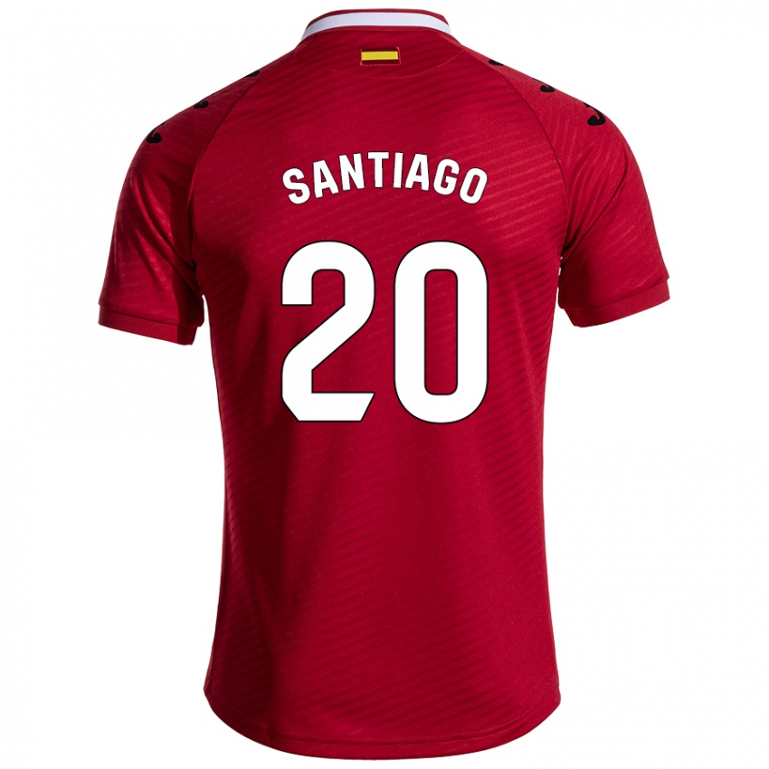 Kinder Yellu Santiago #20 Dunkelrot Auswärtstrikot Trikot 2024/25 T-Shirt Schweiz