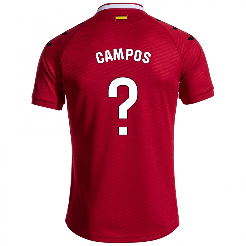 Kinder Álex Campos #0 Dunkelrot Auswärtstrikot Trikot 2024/25 T-Shirt Schweiz