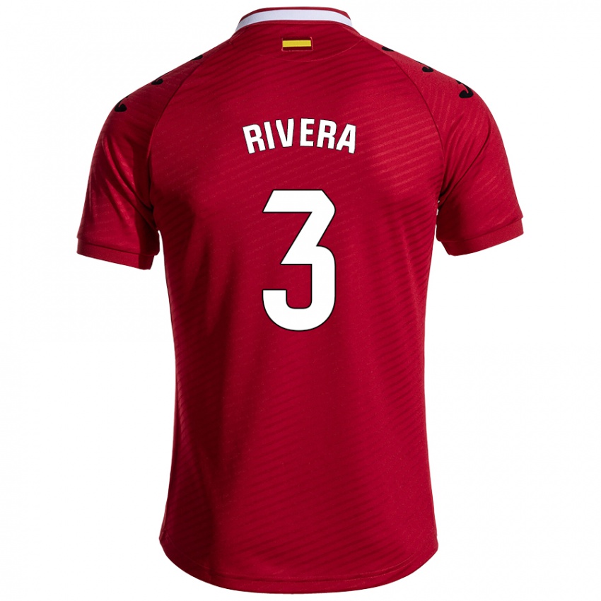 Kinder Gorka Rivera #3 Dunkelrot Auswärtstrikot Trikot 2024/25 T-Shirt Schweiz