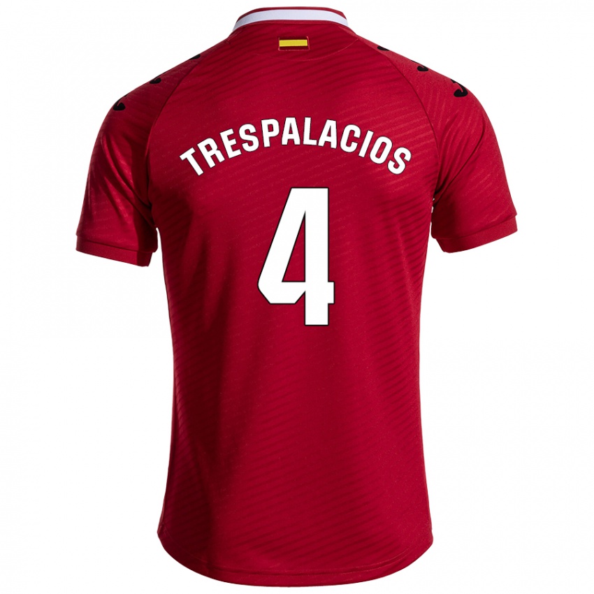 Kinder Adrián Trespalacios #4 Dunkelrot Auswärtstrikot Trikot 2024/25 T-Shirt Schweiz