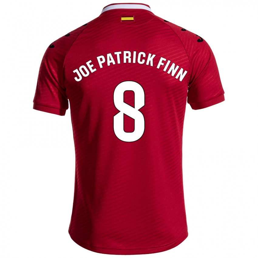 Kinder John Joe Patrick Finn #8 Dunkelrot Auswärtstrikot Trikot 2024/25 T-Shirt Schweiz