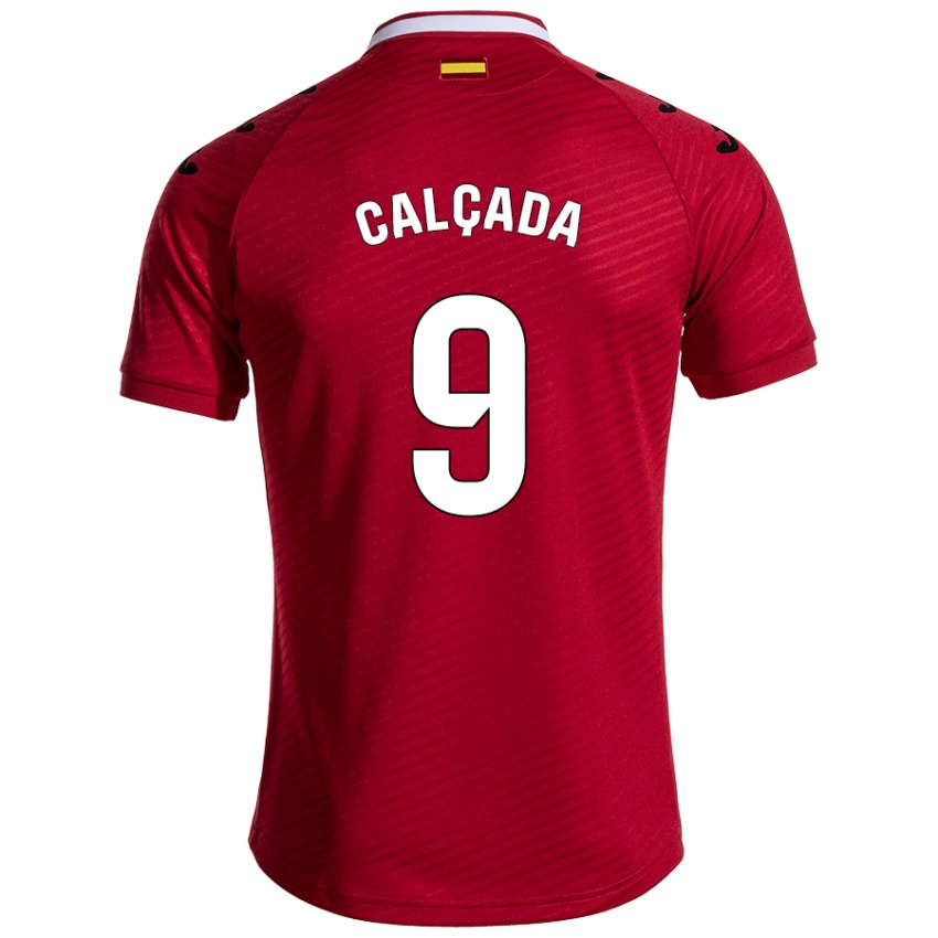 Kinder Gonzalo Calçada #9 Dunkelrot Auswärtstrikot Trikot 2024/25 T-Shirt Schweiz