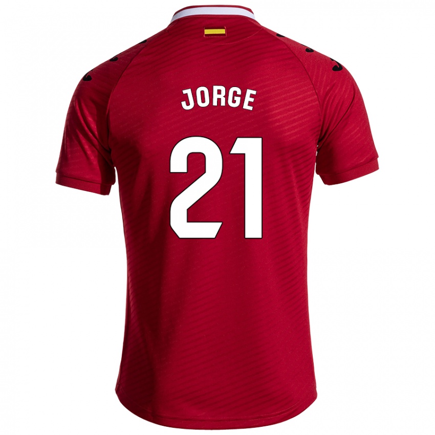 Kinder Jeremy Jorge #21 Dunkelrot Auswärtstrikot Trikot 2024/25 T-Shirt Schweiz