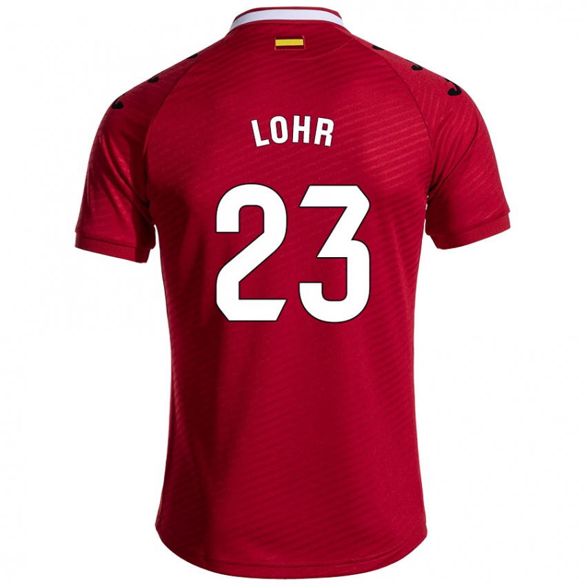 Kinder Luca Lohr #23 Dunkelrot Auswärtstrikot Trikot 2024/25 T-Shirt Schweiz