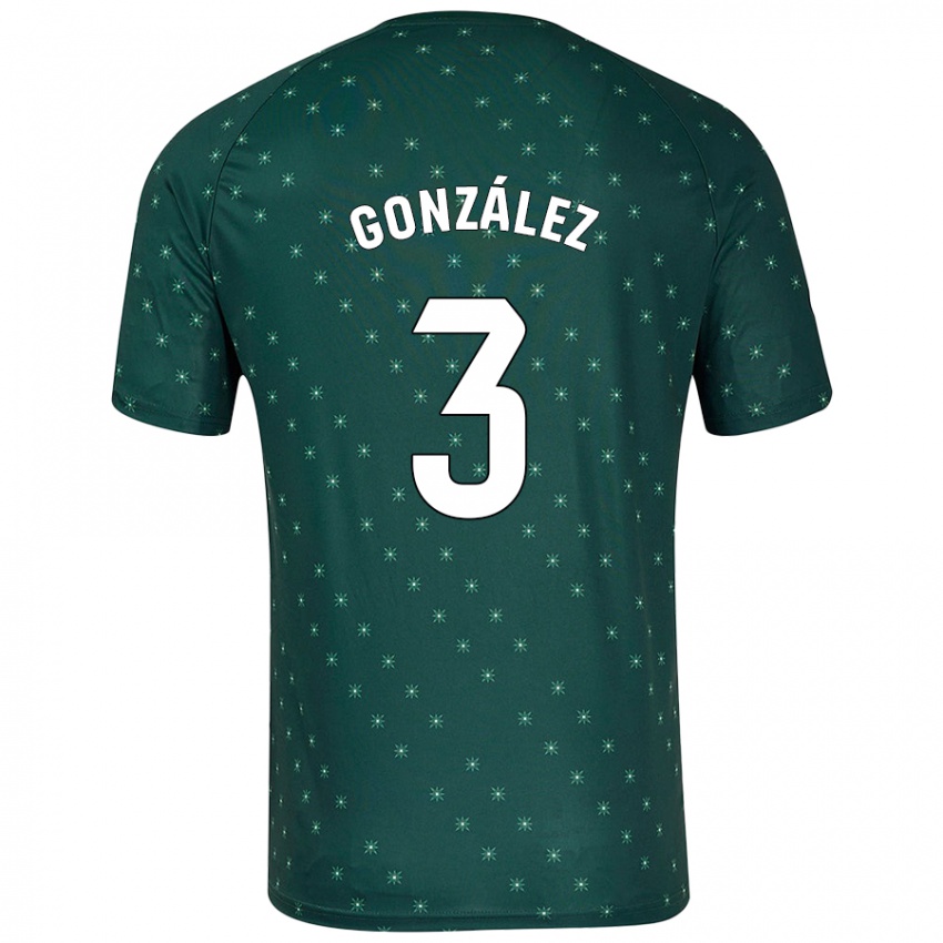 Kinder Edgar González #3 Dunkelgrün Auswärtstrikot Trikot 2024/25 T-Shirt Schweiz