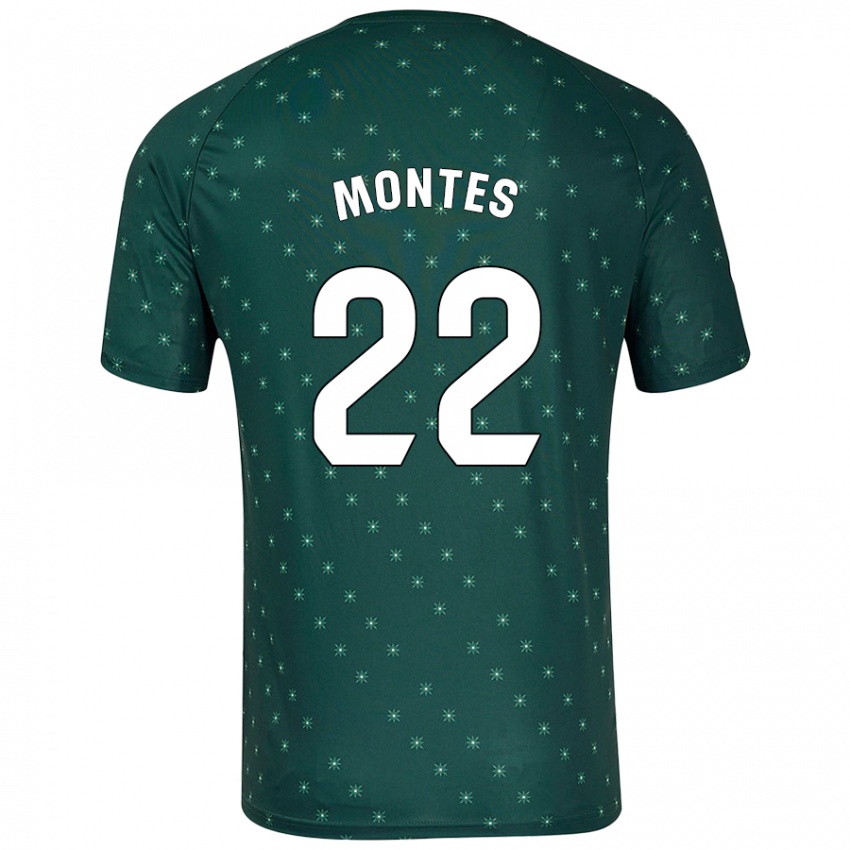 Kinder César Montes #22 Dunkelgrün Auswärtstrikot Trikot 2024/25 T-Shirt Schweiz