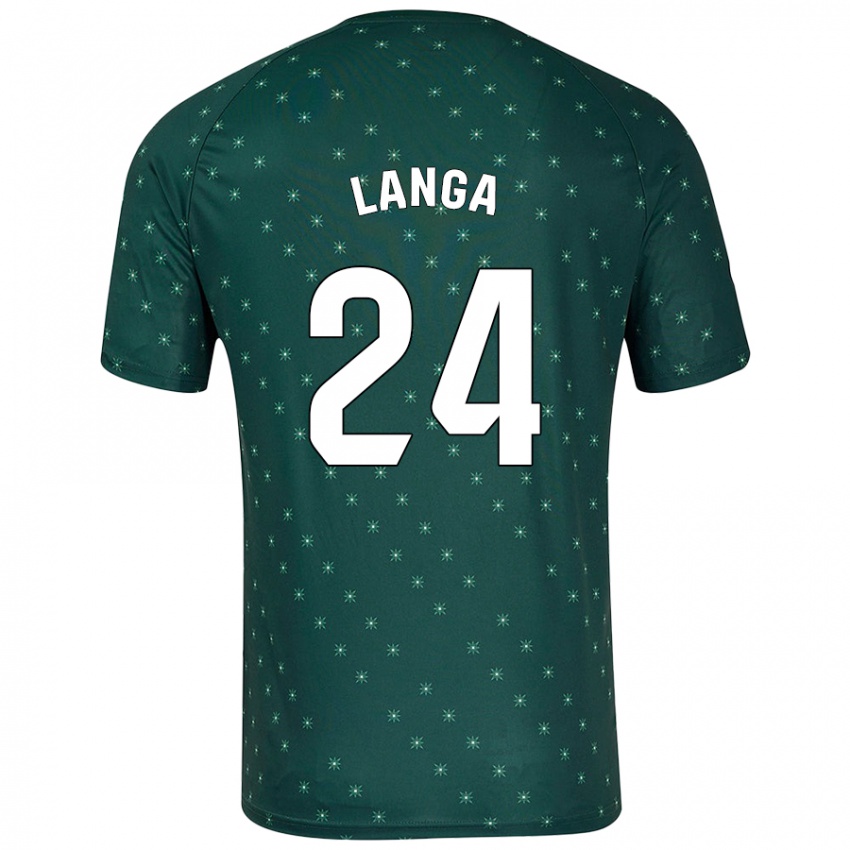 Kinder Bruno Langa #24 Dunkelgrün Auswärtstrikot Trikot 2024/25 T-Shirt Schweiz