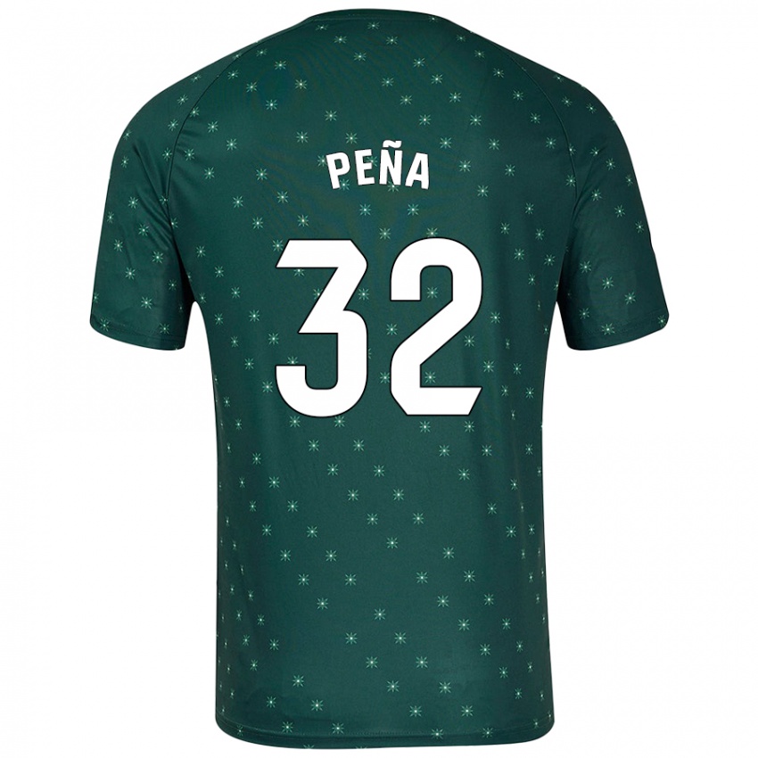 Kinder Marcos Peña #32 Dunkelgrün Auswärtstrikot Trikot 2024/25 T-Shirt Schweiz