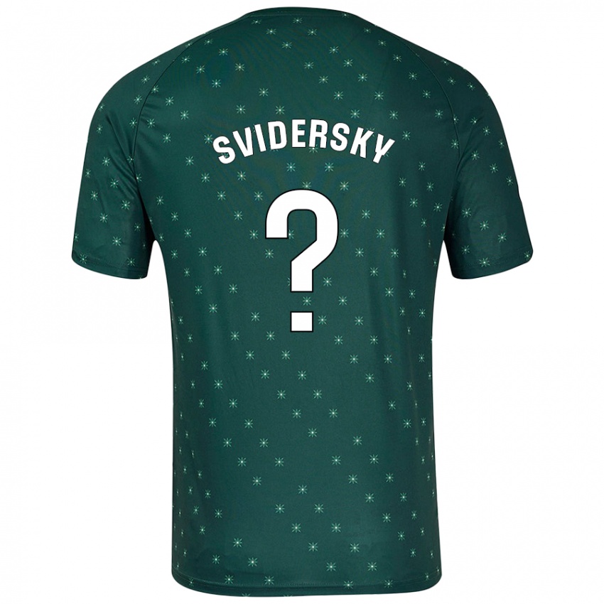 Kinder Martin Svidersky #0 Dunkelgrün Auswärtstrikot Trikot 2024/25 T-Shirt Schweiz