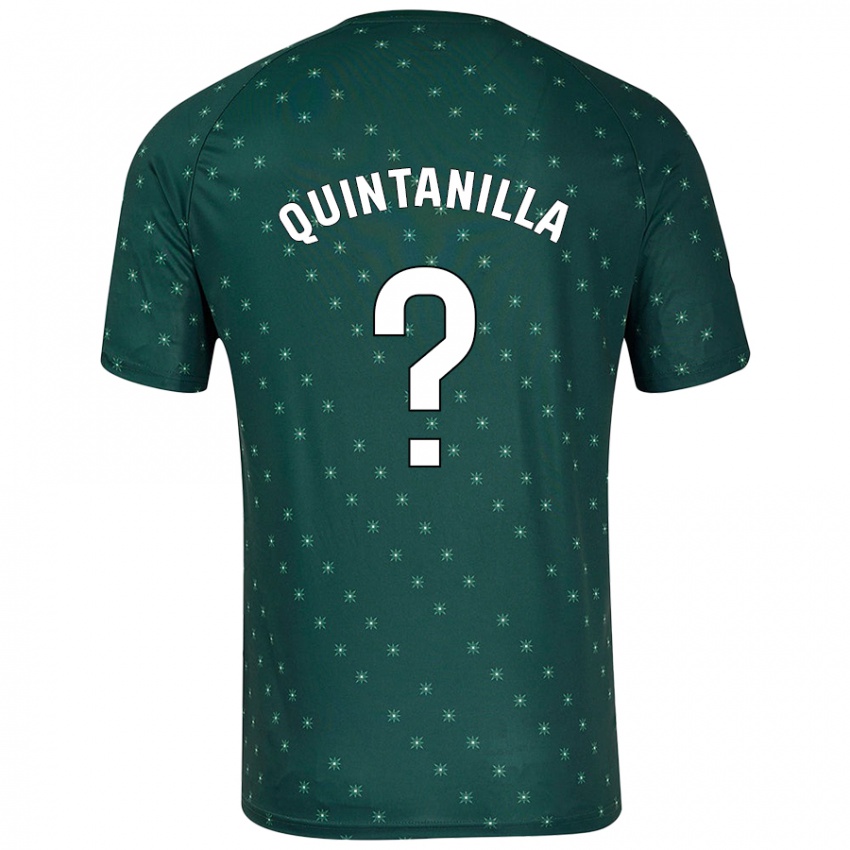 Kinder Rubén Quintanilla #0 Dunkelgrün Auswärtstrikot Trikot 2024/25 T-Shirt Schweiz