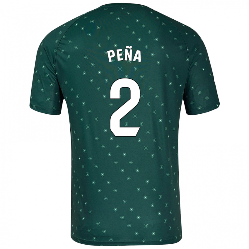 Kinder Miguel Peña #2 Dunkelgrün Auswärtstrikot Trikot 2024/25 T-Shirt Schweiz