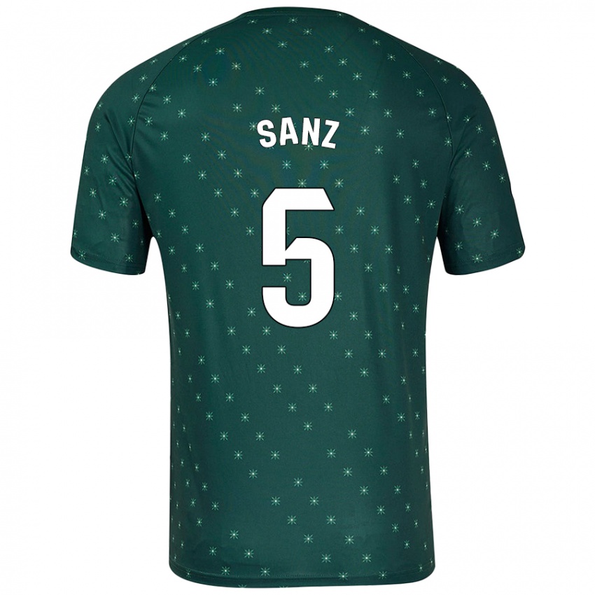 Kinder Paco Sanz #5 Dunkelgrün Auswärtstrikot Trikot 2024/25 T-Shirt Schweiz