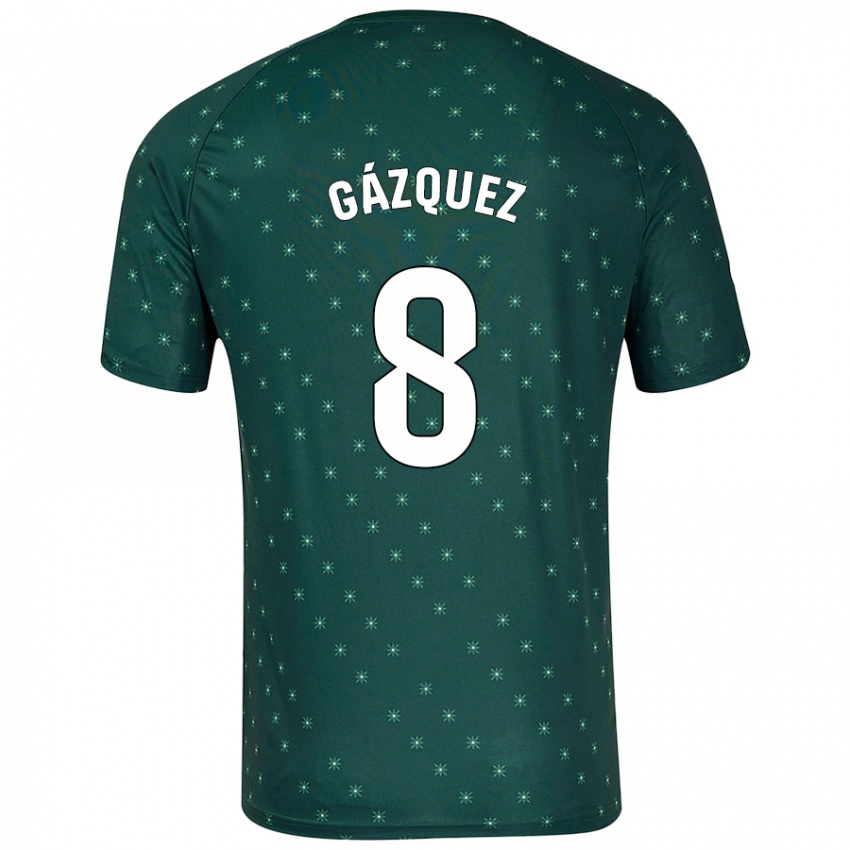 Kinder Joan Gázquez #8 Dunkelgrün Auswärtstrikot Trikot 2024/25 T-Shirt Schweiz