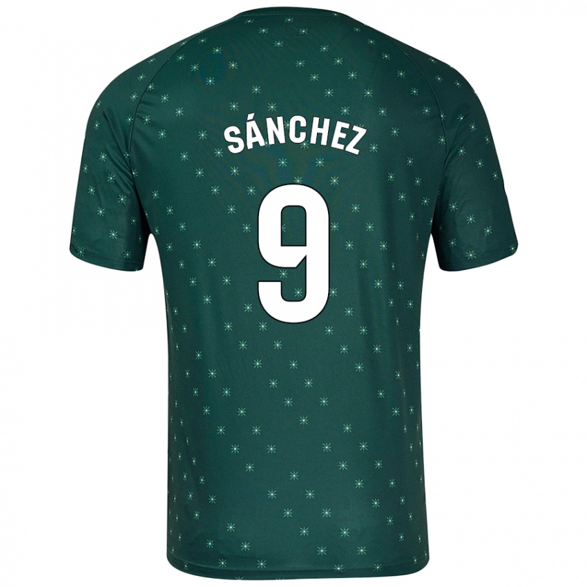 Kinder Loren Sánchez #9 Dunkelgrün Auswärtstrikot Trikot 2024/25 T-Shirt Schweiz