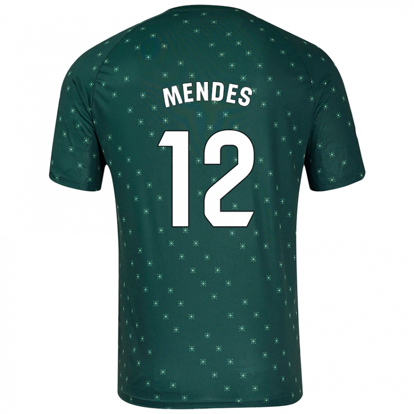 Kinder Alex Mendes #12 Dunkelgrün Auswärtstrikot Trikot 2024/25 T-Shirt Schweiz