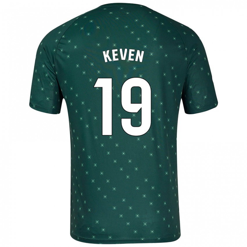 Kinder Keven #19 Dunkelgrün Auswärtstrikot Trikot 2024/25 T-Shirt Schweiz