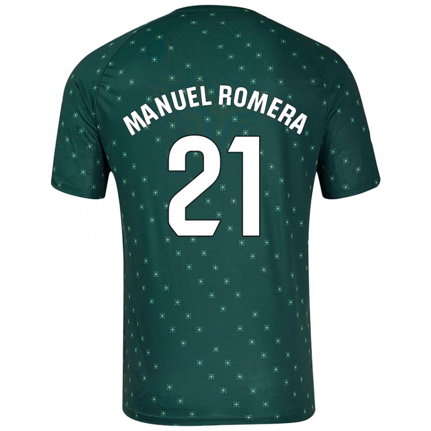 Kinder José Manuel Romera #21 Dunkelgrün Auswärtstrikot Trikot 2024/25 T-Shirt Schweiz