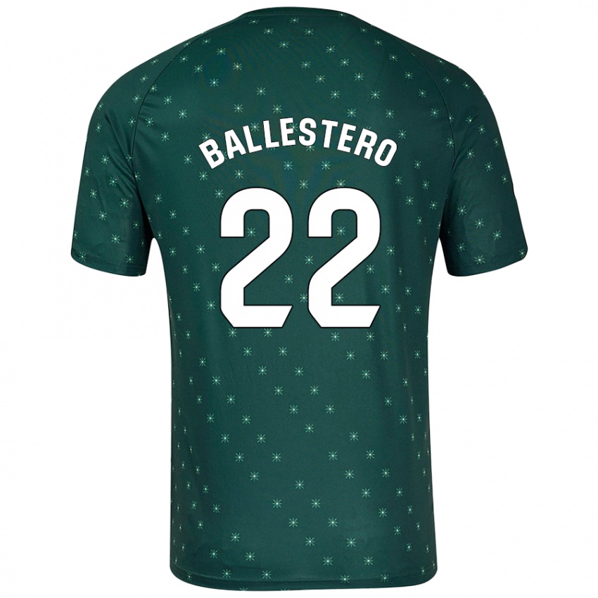 Kinder Carlos Ballestero #22 Dunkelgrün Auswärtstrikot Trikot 2024/25 T-Shirt Schweiz