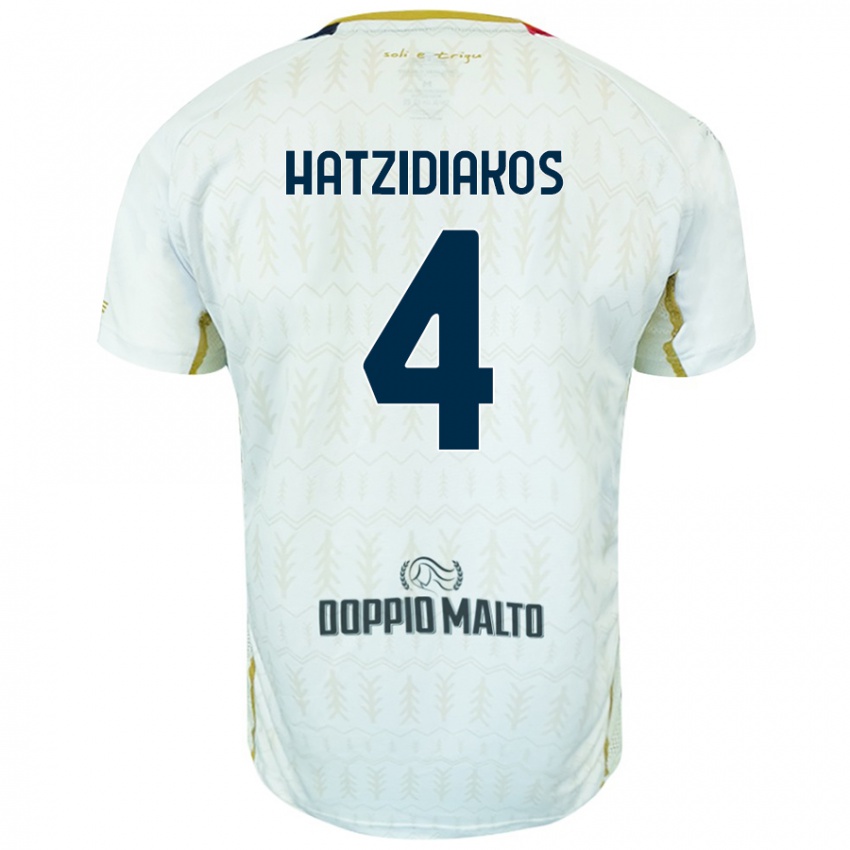 Kinder Pantelis Hatzidiakos #4 Weiß Auswärtstrikot Trikot 2024/25 T-Shirt Schweiz