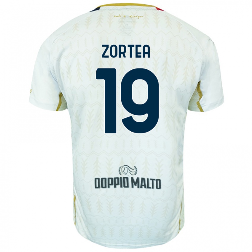 Kinder Nadir Zortea #19 Weiß Auswärtstrikot Trikot 2024/25 T-Shirt Schweiz