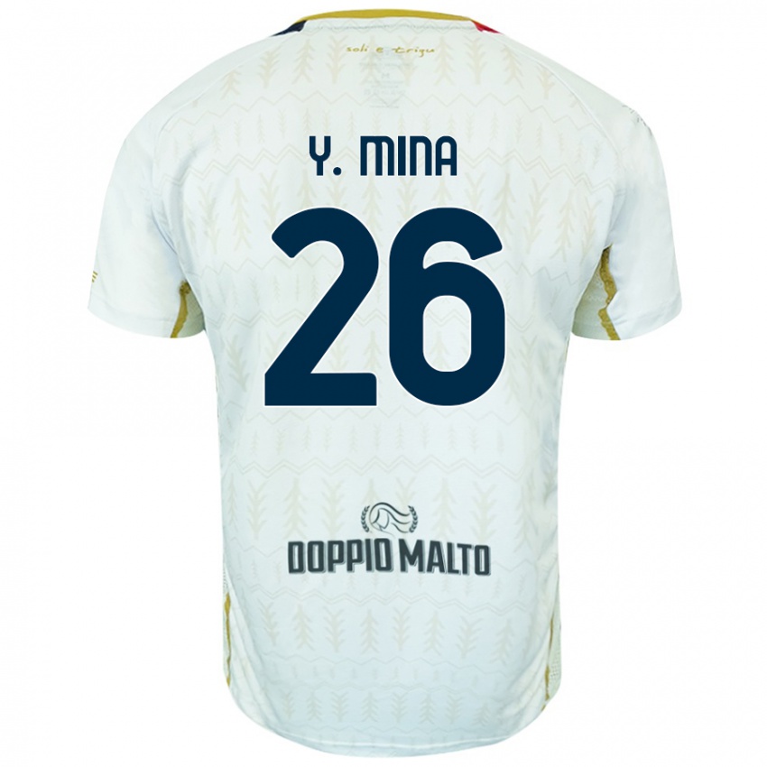 Kinder Yerry Mina #26 Weiß Auswärtstrikot Trikot 2024/25 T-Shirt Schweiz