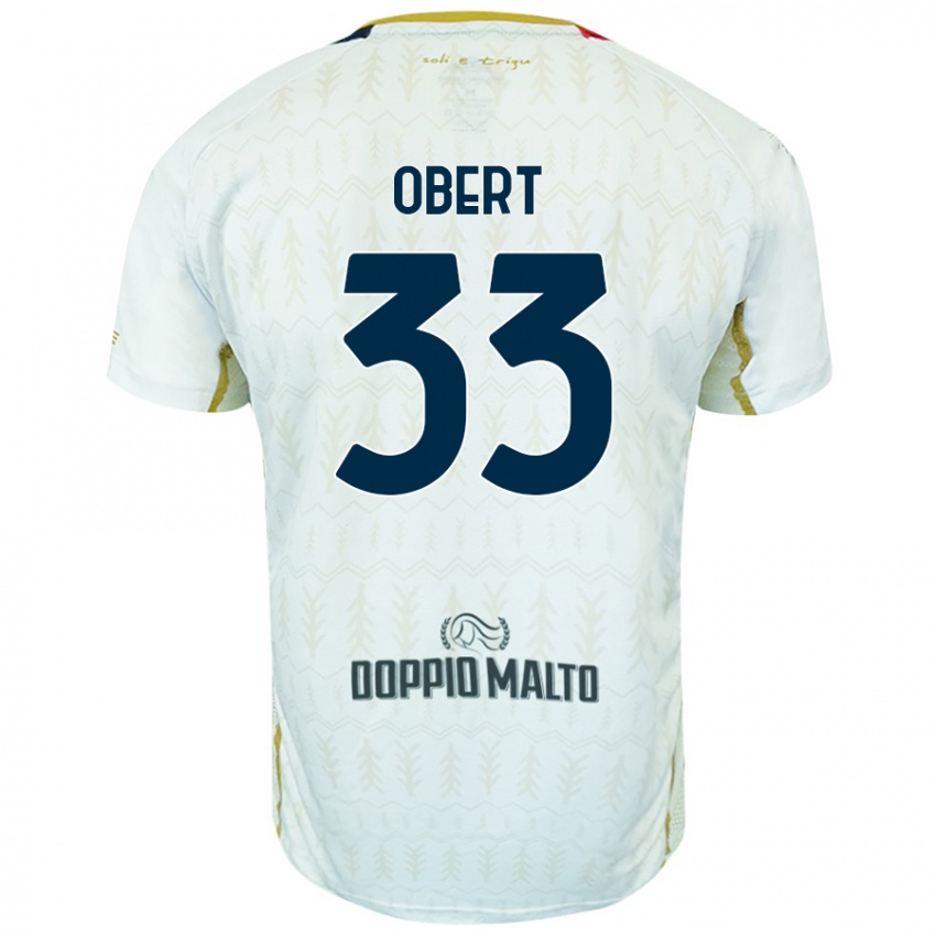 Kinder Adam Obert #33 Weiß Auswärtstrikot Trikot 2024/25 T-Shirt Schweiz