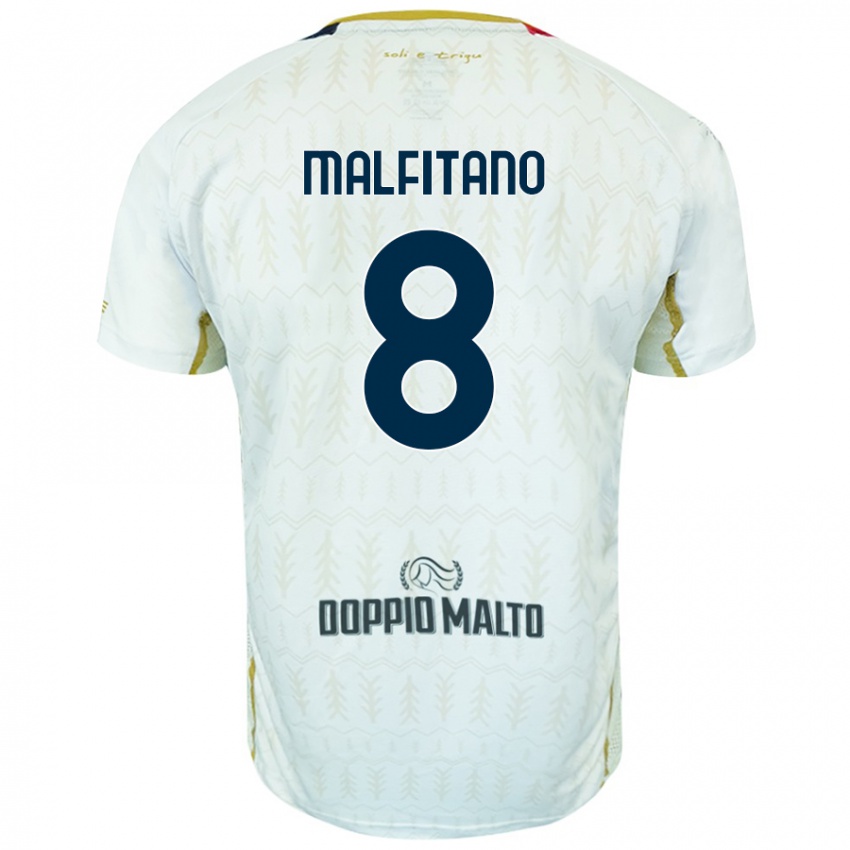 Kinder Roberto Malfitano #8 Weiß Auswärtstrikot Trikot 2024/25 T-Shirt Schweiz