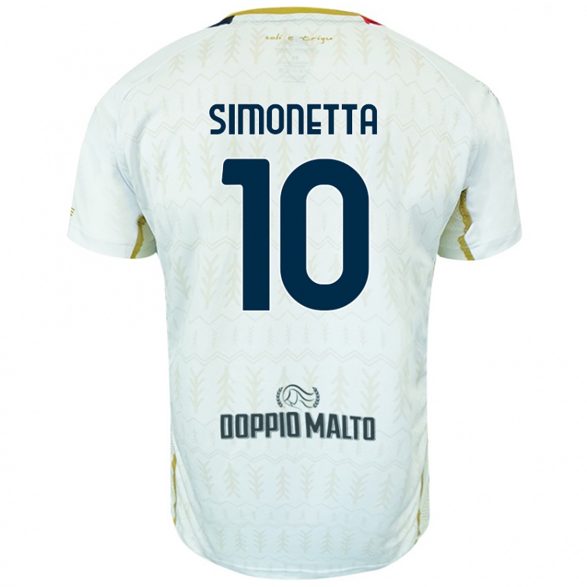 Kinder Jacopo Simonetta #10 Weiß Auswärtstrikot Trikot 2024/25 T-Shirt Schweiz