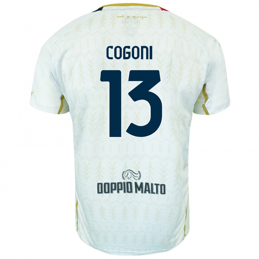 Kinder Andrea Cogoni #13 Weiß Auswärtstrikot Trikot 2024/25 T-Shirt Schweiz