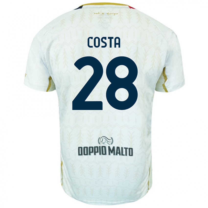 Kinder Luca Costa #28 Weiß Auswärtstrikot Trikot 2024/25 T-Shirt Schweiz