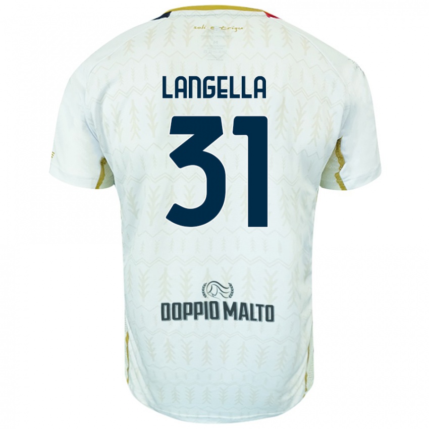 Kinder Matteo Langella #31 Weiß Auswärtstrikot Trikot 2024/25 T-Shirt Schweiz