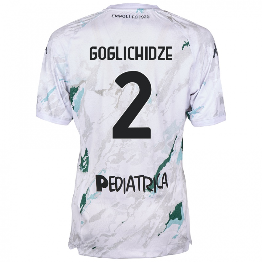 Kinder Saba Goglichidze #2 Grau Auswärtstrikot Trikot 2024/25 T-Shirt Schweiz